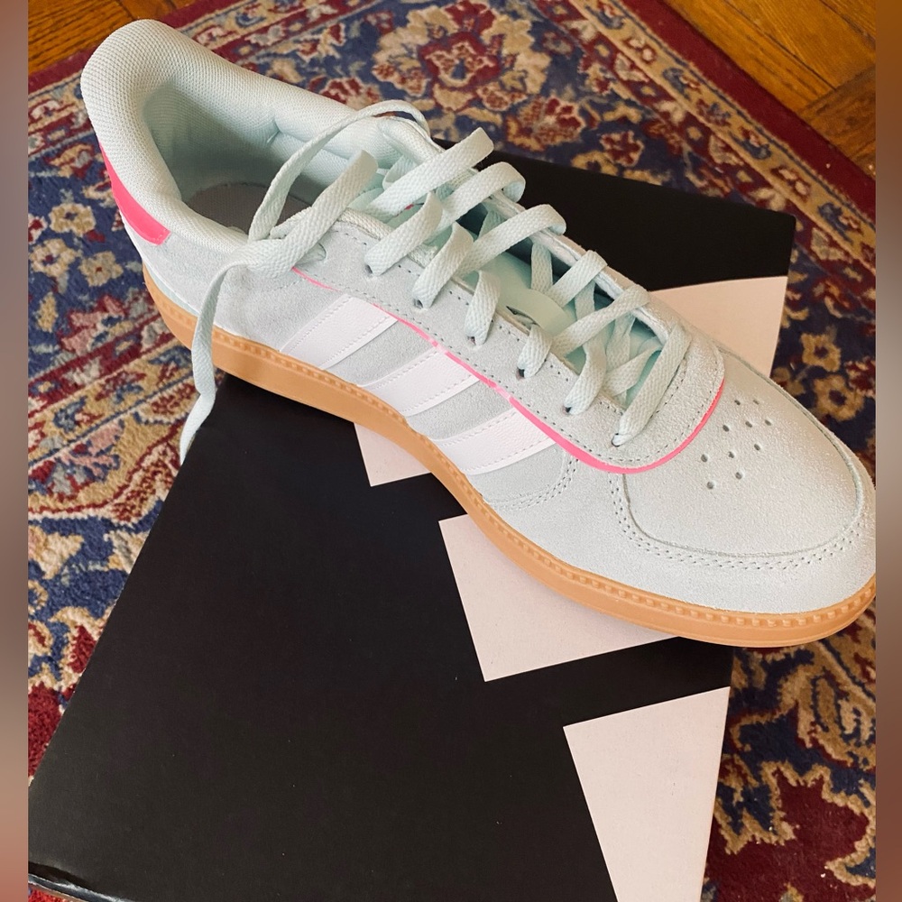Adidas Pastel Green and Pink Sneakers - Picture 2 of 3